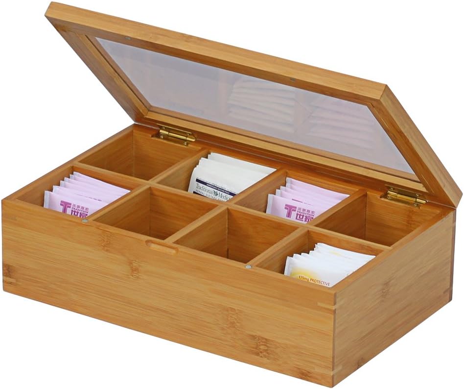 Natural Bamboo Tea Box 12 Inch D218821