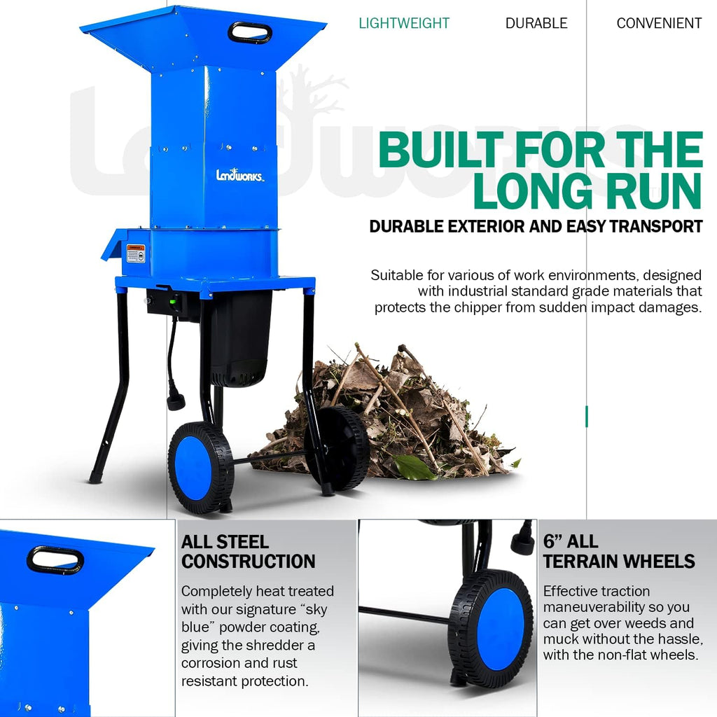 Electric Leaf Mulcher Shredder 120V AC 11" Cutting Blade A3196