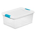 15-Qt. Clear Stackable Latching Storage Box Container (96 Pack) Y82303