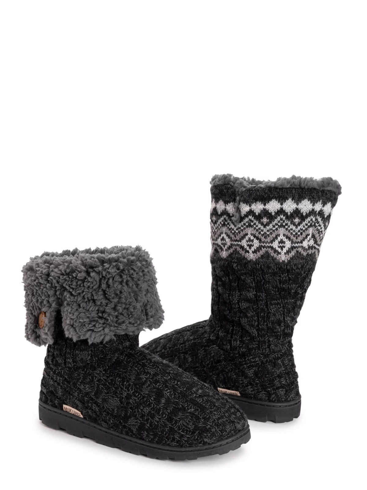 Tall Knit Foldover Slipper Boot R188