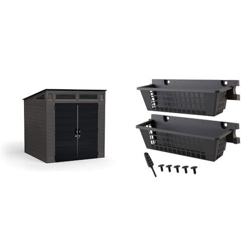 200 cu. ft. Peppercorn Resin Plastic Outdoor Storage Shed O5053