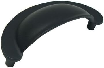 Matte Black Cup Cabinet Pull Y569