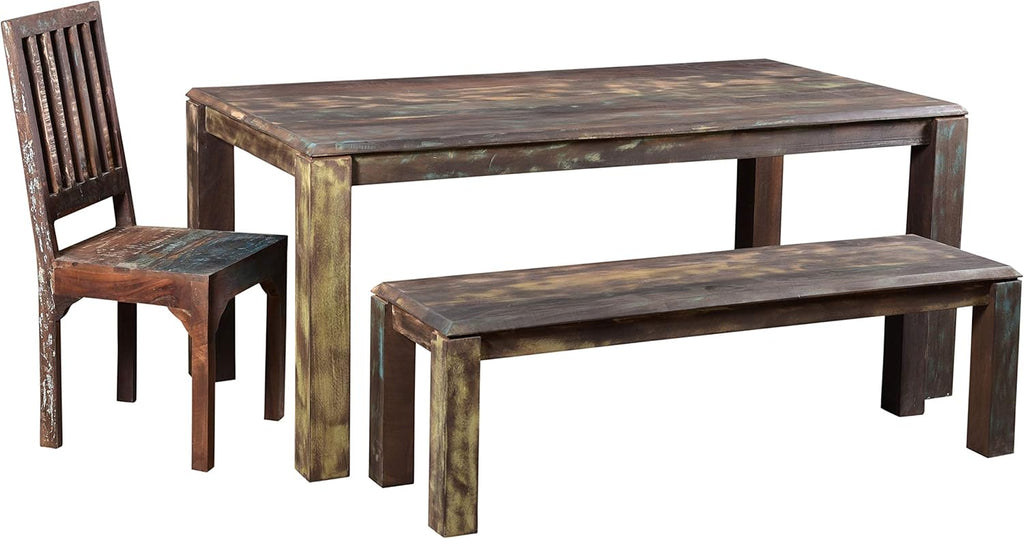 Brown Sheesham Wood Live Edge Bench S982392