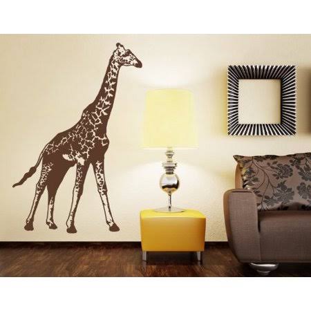 Beige 43in x 64in Giraffe Wall Decal V122
