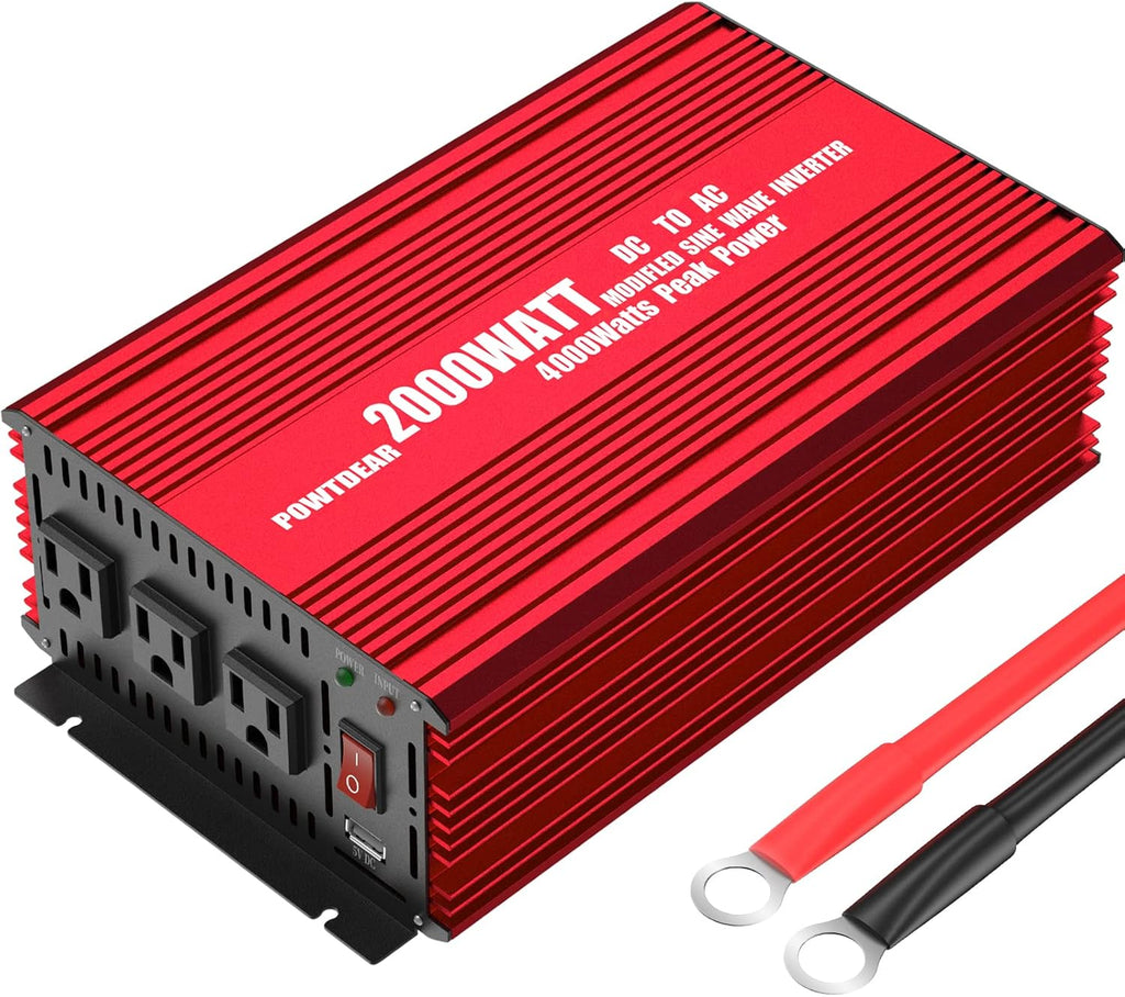 2000 Watt Power Inverter with USB Ports and AC Outlets W6199