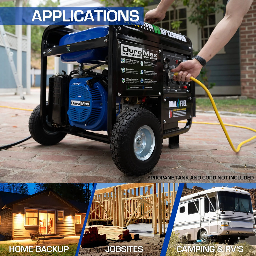 12,000 Watt Portable Dual Fuel Generator N90587