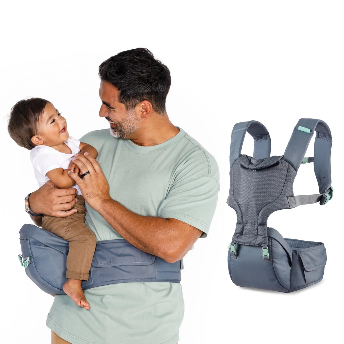 Gray 5-in-1 Hip Seat Baby Carrier W538