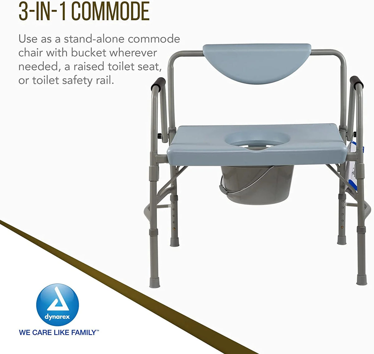 Bariatric Drop-Arm Commode 1000lb Capacity Q740705