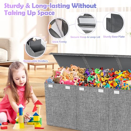 Extra Large Collapsible Toy Chest, Gray M781362