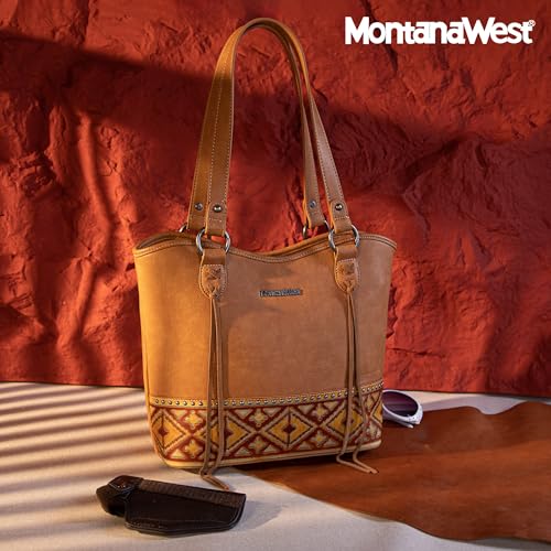 Western Tote Bag Tooled Shoulder Top Handle Handbag R451935