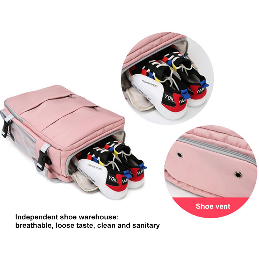 Outdoor Hiking Bag Travel Laptop Backpack with USB Charging Port Water Resistant Daypack J22525