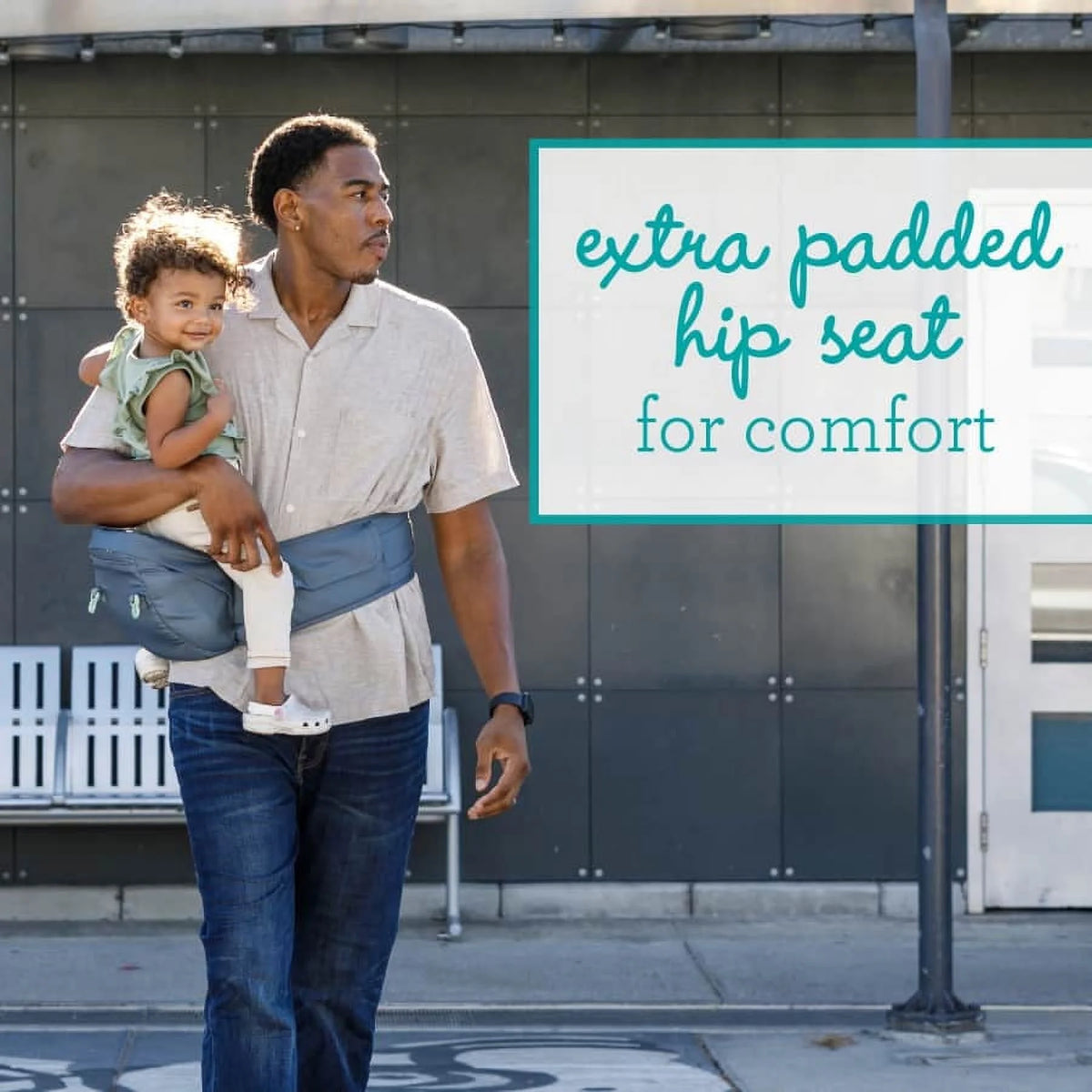 Gray 5-in-1 Hip Seat Baby Carrier W538