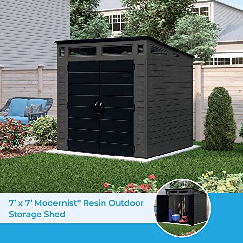 200 cu. ft. Peppercorn Resin Plastic Outdoor Storage Shed O5053