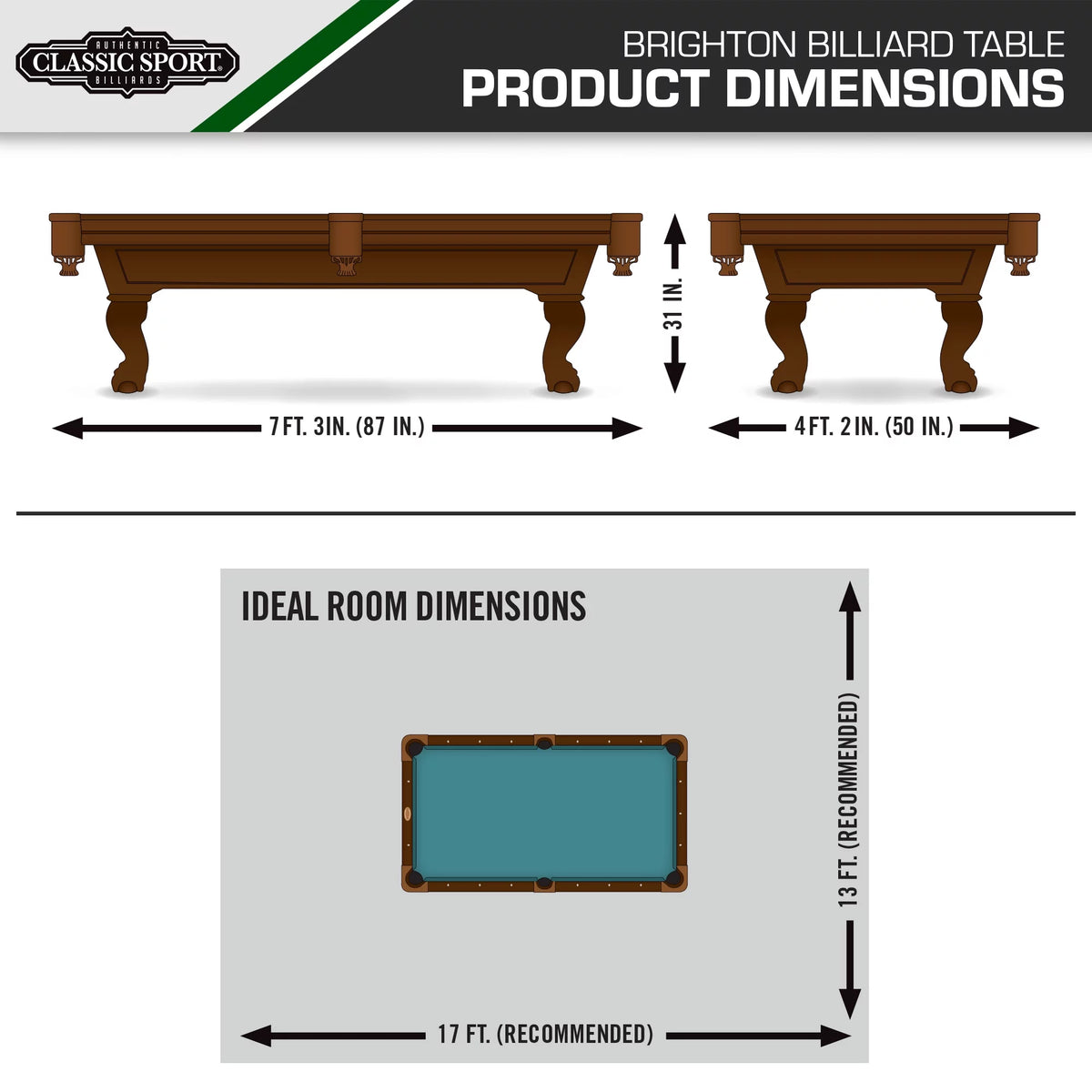 Green Billiard Pool Table X75197