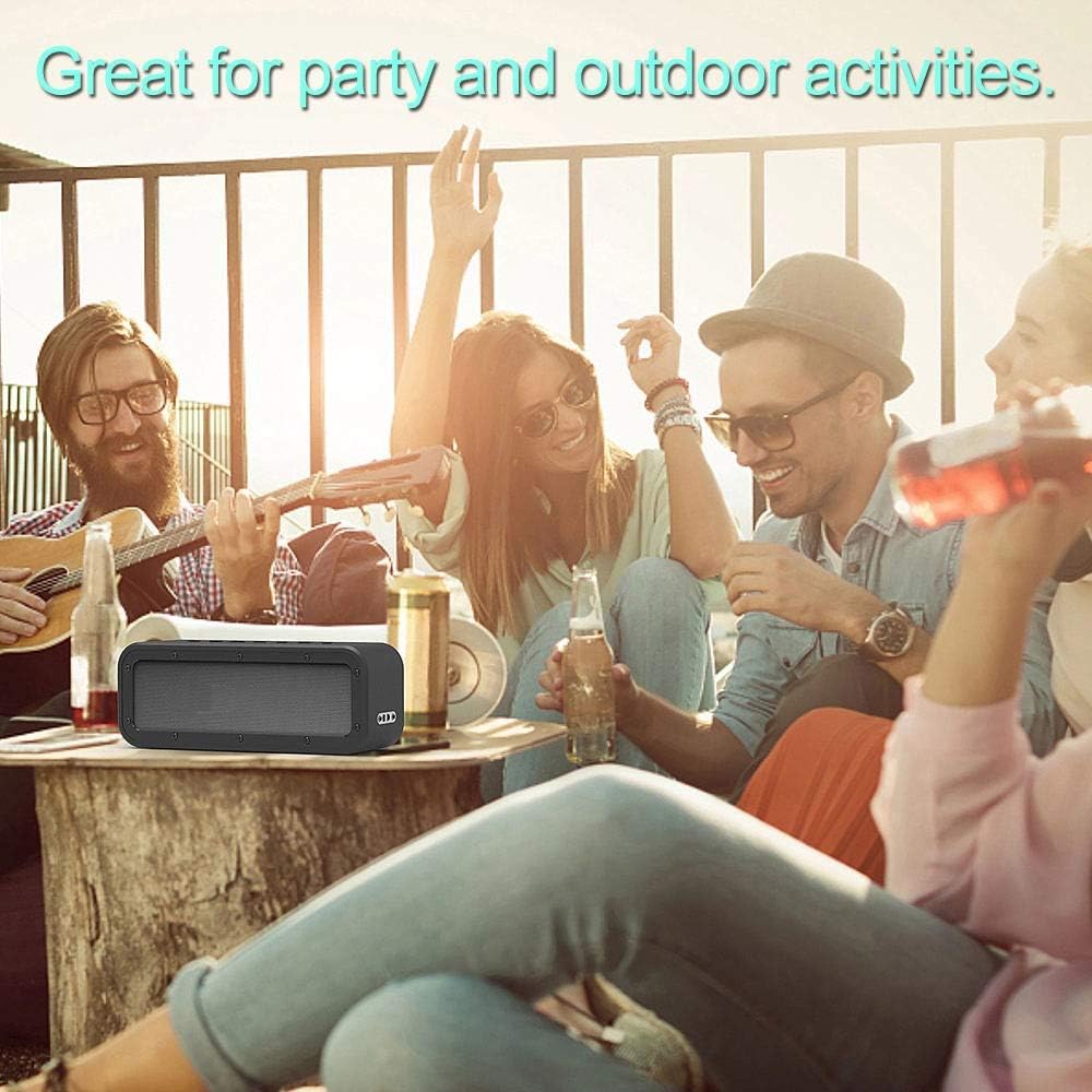 Black Portable IPX7 Waterproof Bluetooth Speaker Q292377
