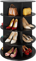 4 Tier Black Rotating Shoe Rack E19150