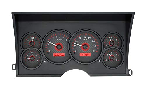 Carbon Fiber Analog Dash Gauges Q1118