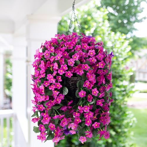 Faux Silk Hanging Flowers Plants Baskets J255