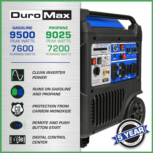 9,500-Watt Dual Fuel Digital Inverter Portable Generator M293778