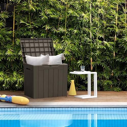 31 Gallon Black Outdoor Storage Box Q819