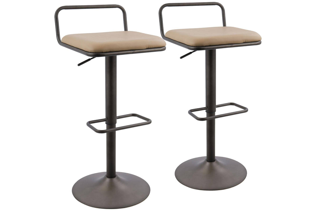 Set of 2 Antique Camel Barstool R759