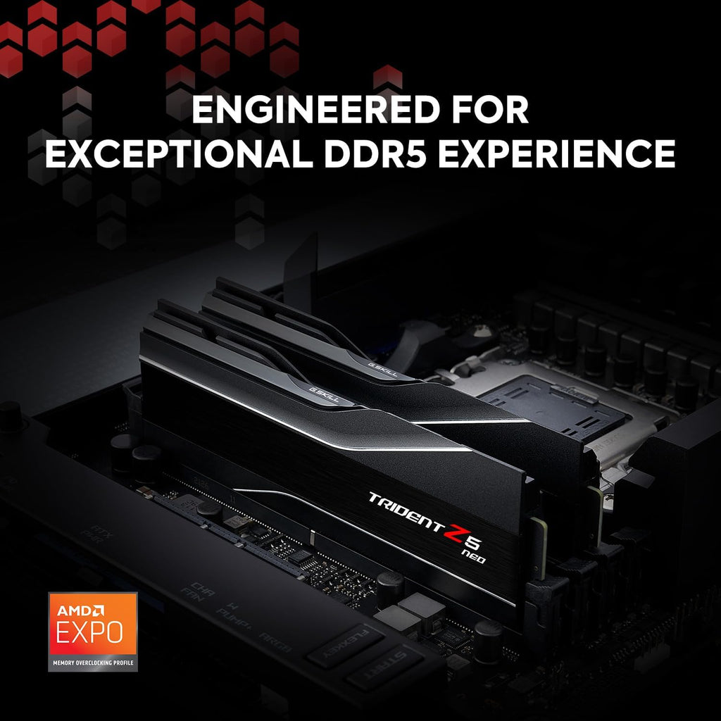 64GB (2x32GB) DDR5 6000MT/s CL30 Desktop Computer Memory UDIMM Matte Black O53380