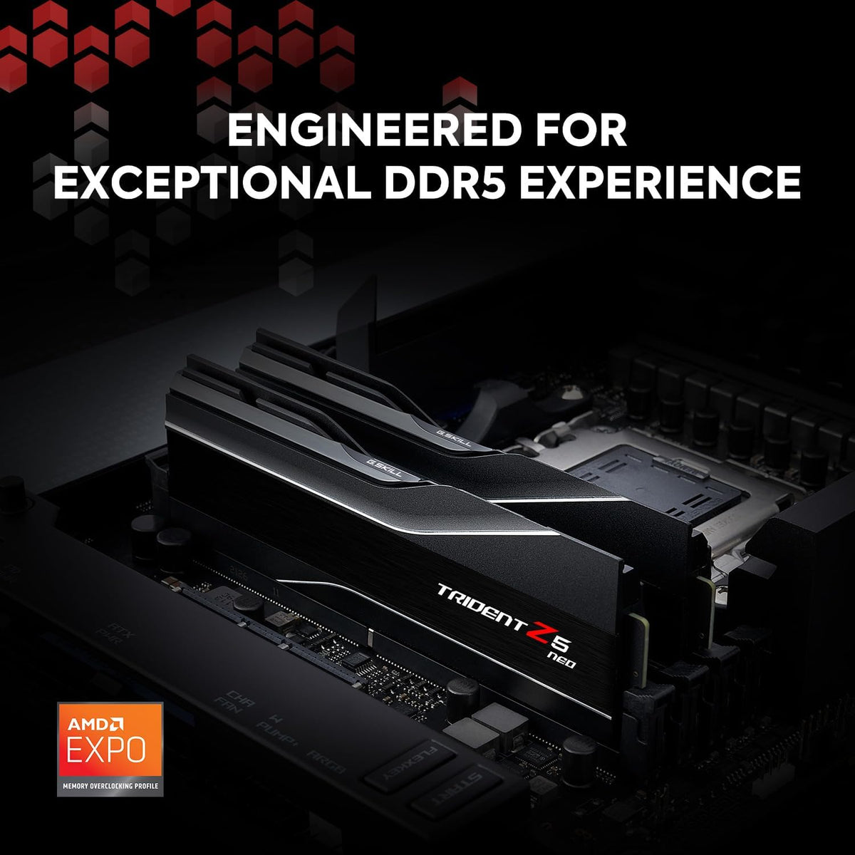 64GB (2x32GB) DDR5 6000MT/s CL30 Desktop Computer Memory UDIMM Matte Black O53380