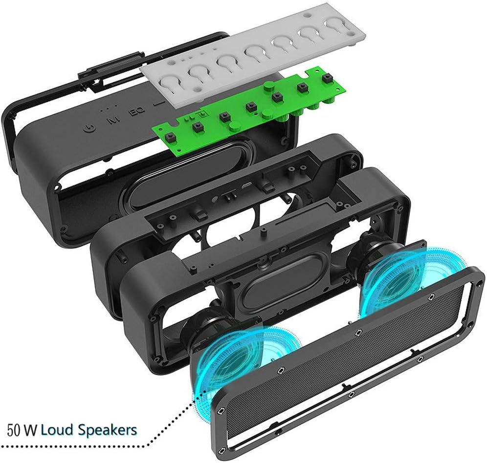 Black Portable IPX7 Waterproof Bluetooth Speaker Q292377