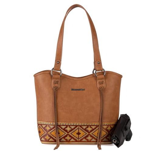 Western Tote Bag Tooled Shoulder Top Handle Handbag R451935