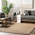 Natural Hand Woven Jute Area Rug, 5x8 U982