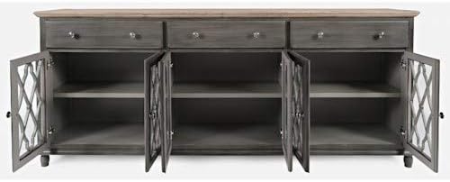 Six Door Grey Accent Cabinet Q301349