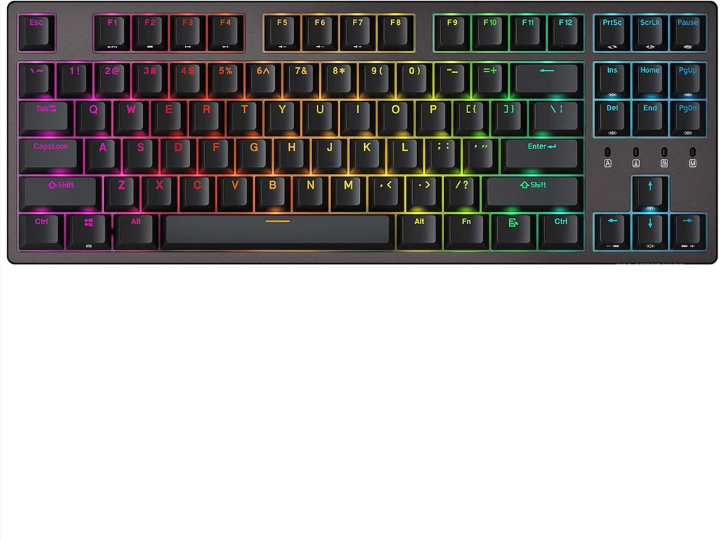87 Keys Mechanical Gaming Keyboard with Cherry Silent Red Switches C115120