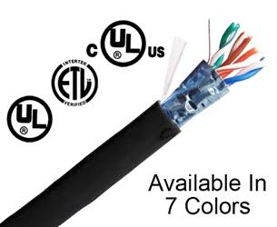 Cat5e Shielded Bulk Ethernet Cable, 24 AWG, 1000ft White A604