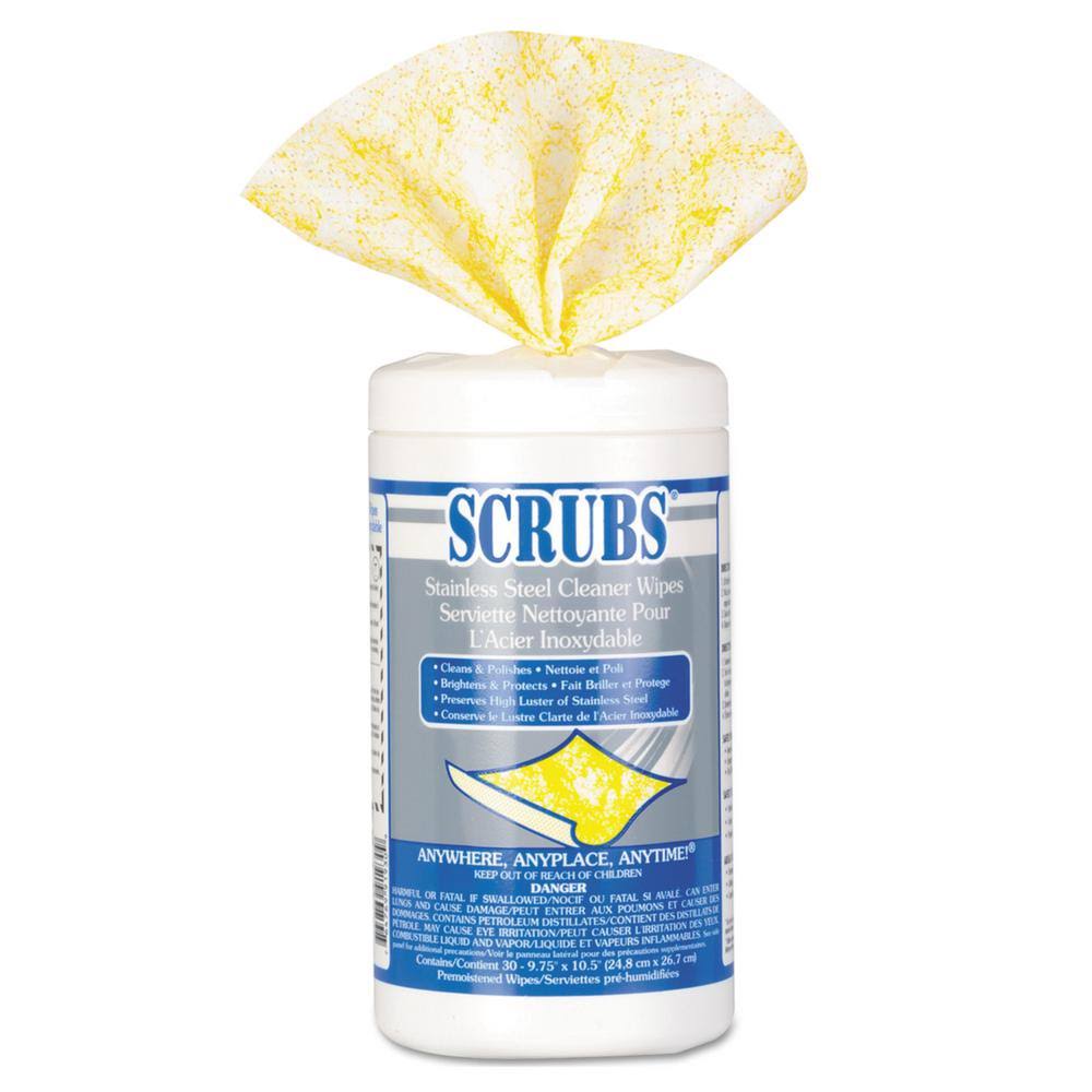Stainless Steel Cleaner Wipes 30 Wipes 6 Canisters W82640