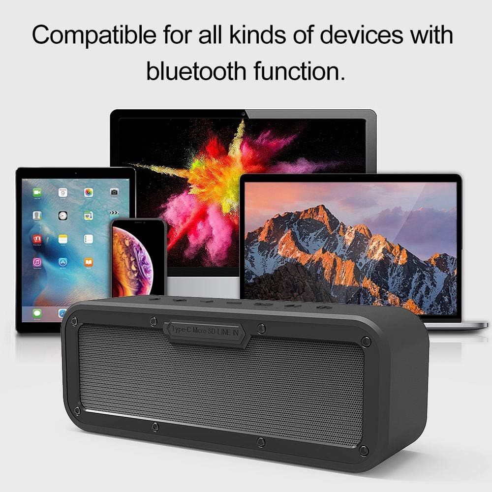 Black Portable IPX7 Waterproof Bluetooth Speaker Q292377