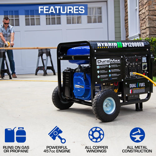 12,000 Watt Portable Dual Fuel Generator N90587