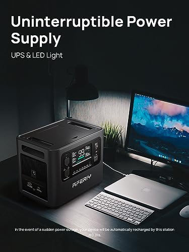 Portable Power Station 1200W 960Wh LiFePO4 Battery 4 AC Outlets R638