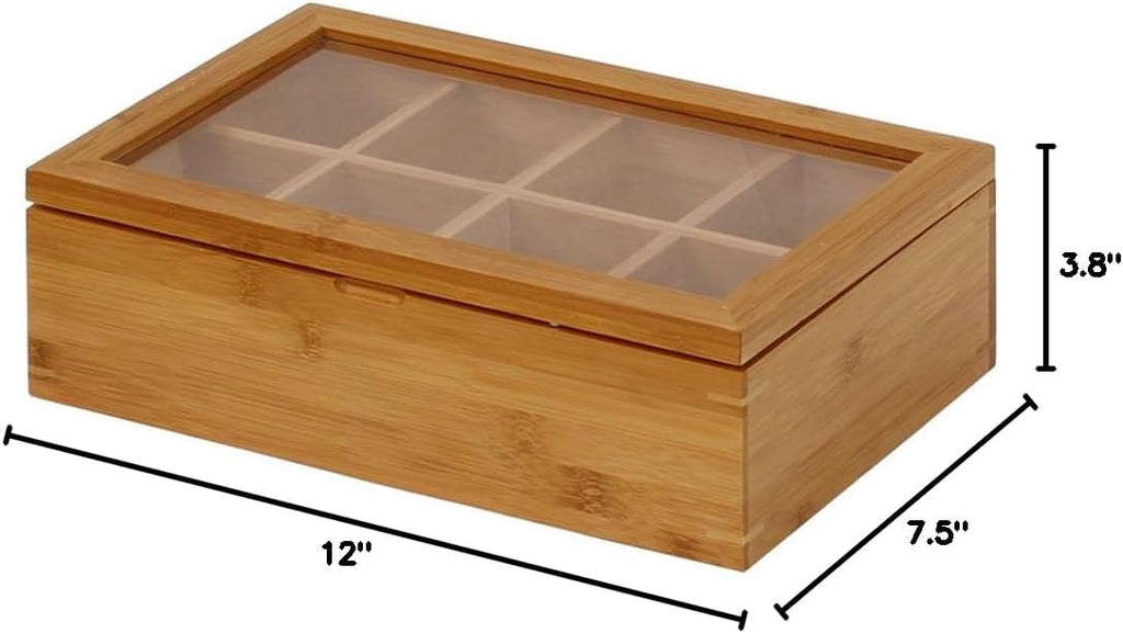 Natural Bamboo Tea Box 12 Inch D218821