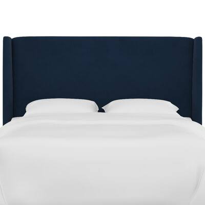 California King Velvet Wingback Headboard R117548