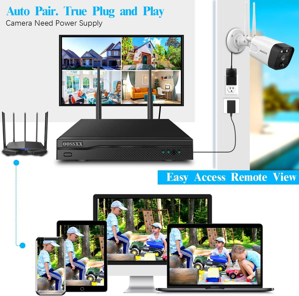 3K 5.0MP Wireless Security Camera System with 2TB Hard Drive E1382