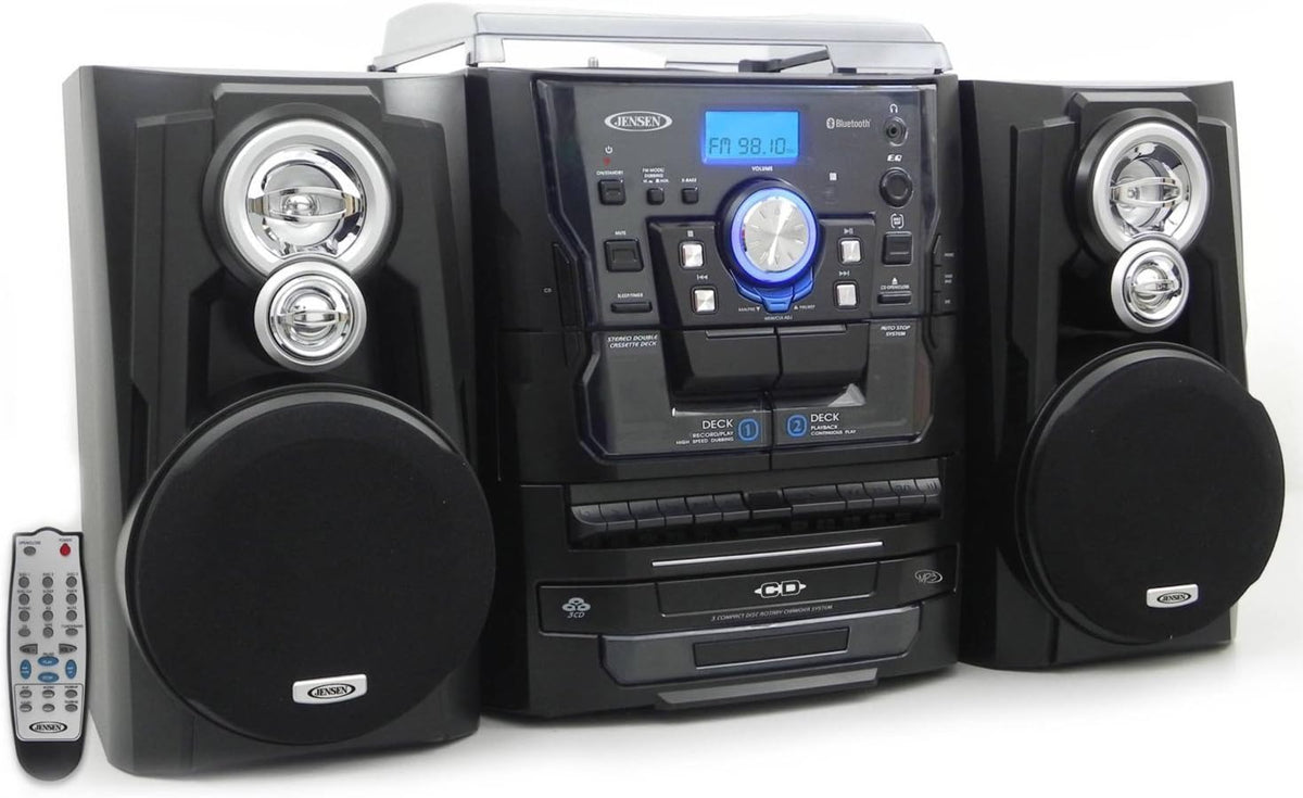 All-in-One Stereo CD Player Turntable AM/FM Radio Tuner Tape Cassette Player T316466