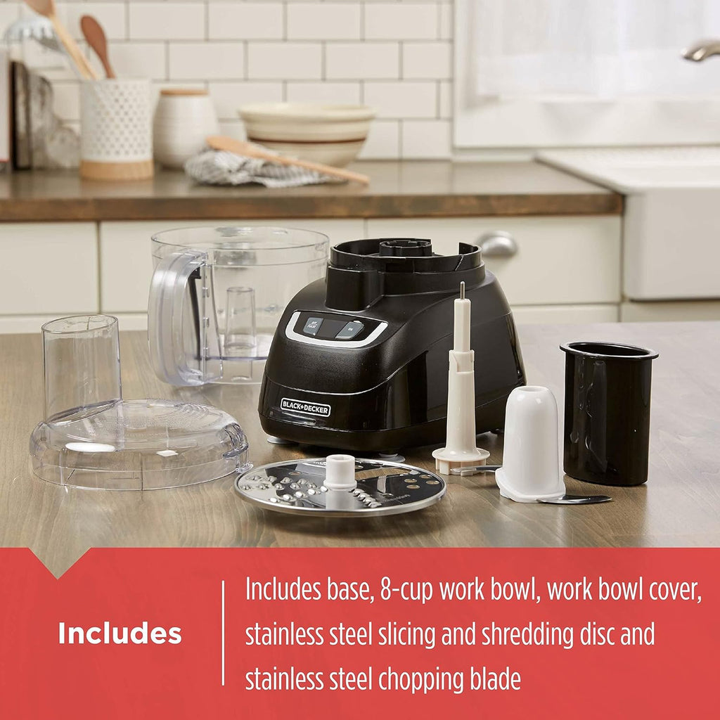 8-Cup Food Processor with Stainless Steel Blade, Black M7510