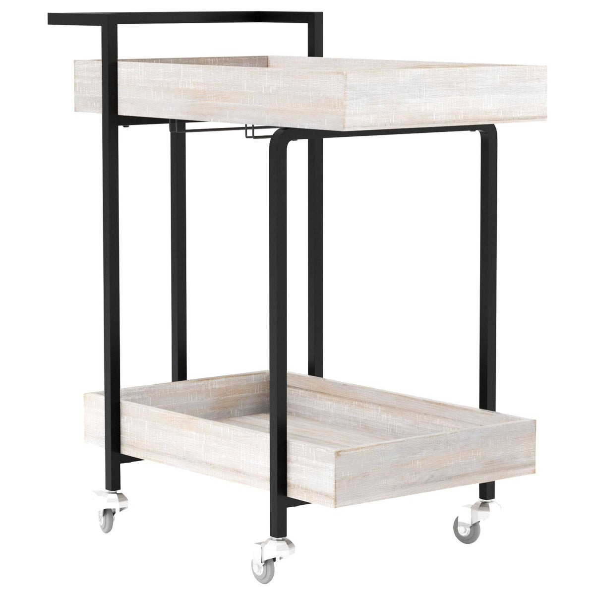 Serving Cart in Antique White/Black J405