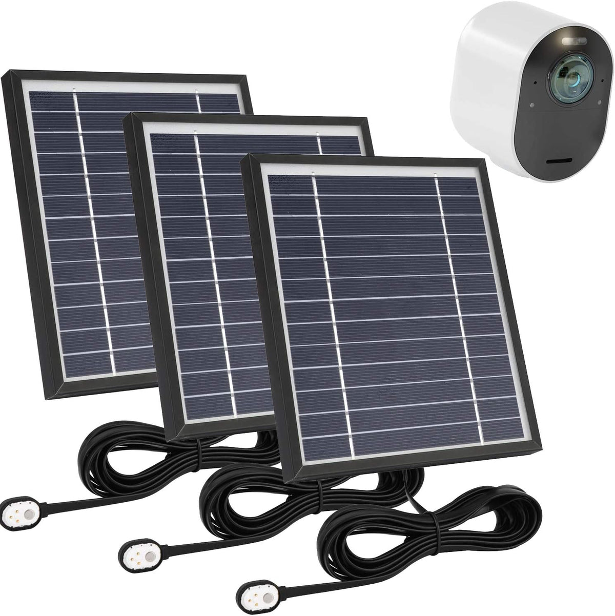 3 Pack Solar Panel Charge with 11.5ft Waterproof Magnetic Power Cable U291285
