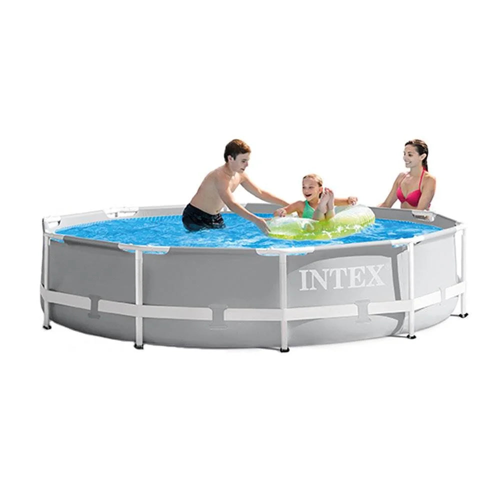 10 Foot x 30 Inches Round Above Ground Pool with Pool Cover E137170