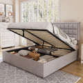 King Size Lift Up Storage Upholstered Platform Bed Frame P180