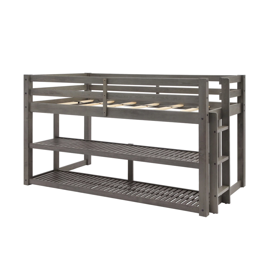 Black Twin Loft Storage Bed A34593