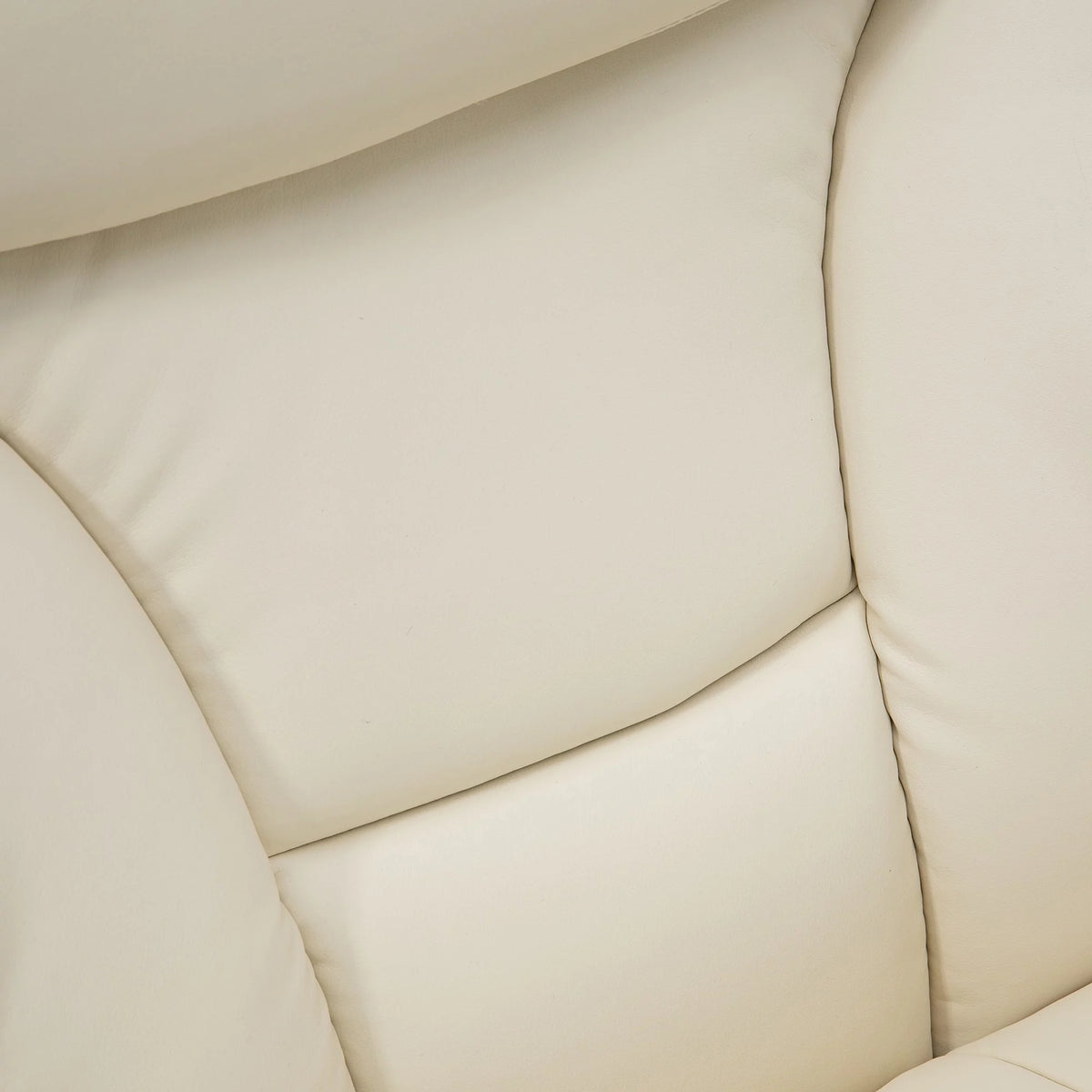 Cream White Manual Recliner Swivel Armchair with Cup Holder M4355