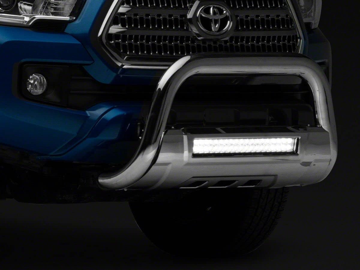 Stainless Steel Bull Bar with Skid Plate and 20-Inch Dual Row LED Light Bar J44933