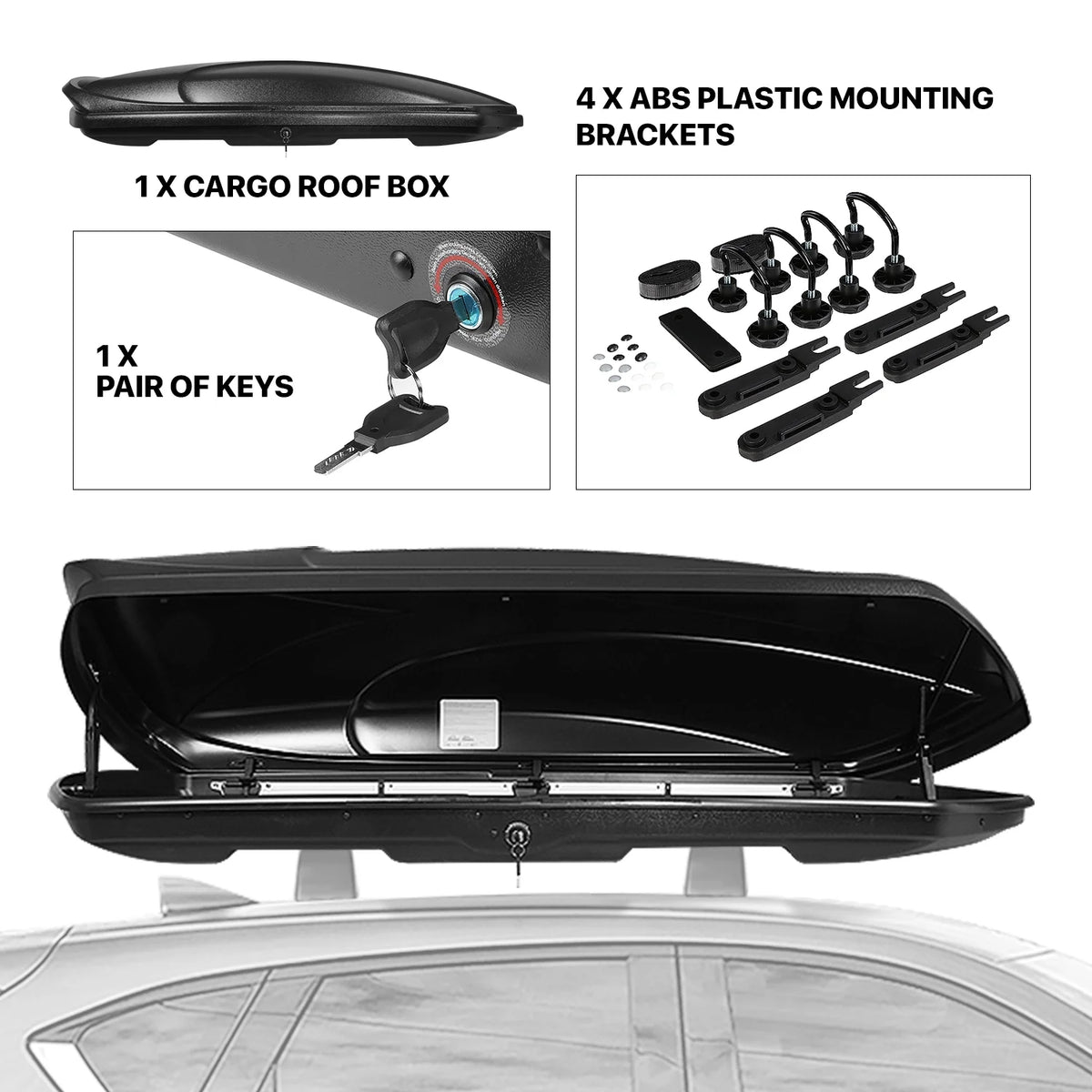 Universal SUV Roof Top Cargo Storage Box with Keys E1428